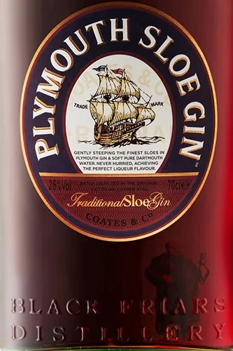 Plymouth Sloe Gin Etikett