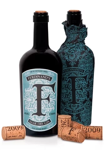 Ferdinands Saar Dry Gin mit Verpackung