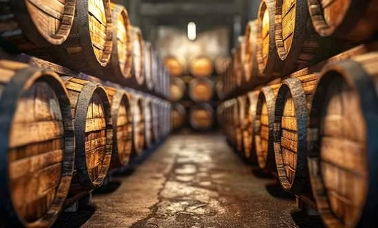 Whisky Islands Islands Whisky Fässer in Destillerie