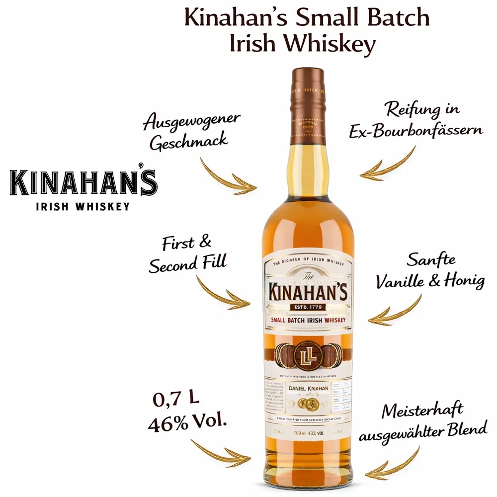 Irish whiskey, Flasche, 0,7 l, 46% Vol., Blended