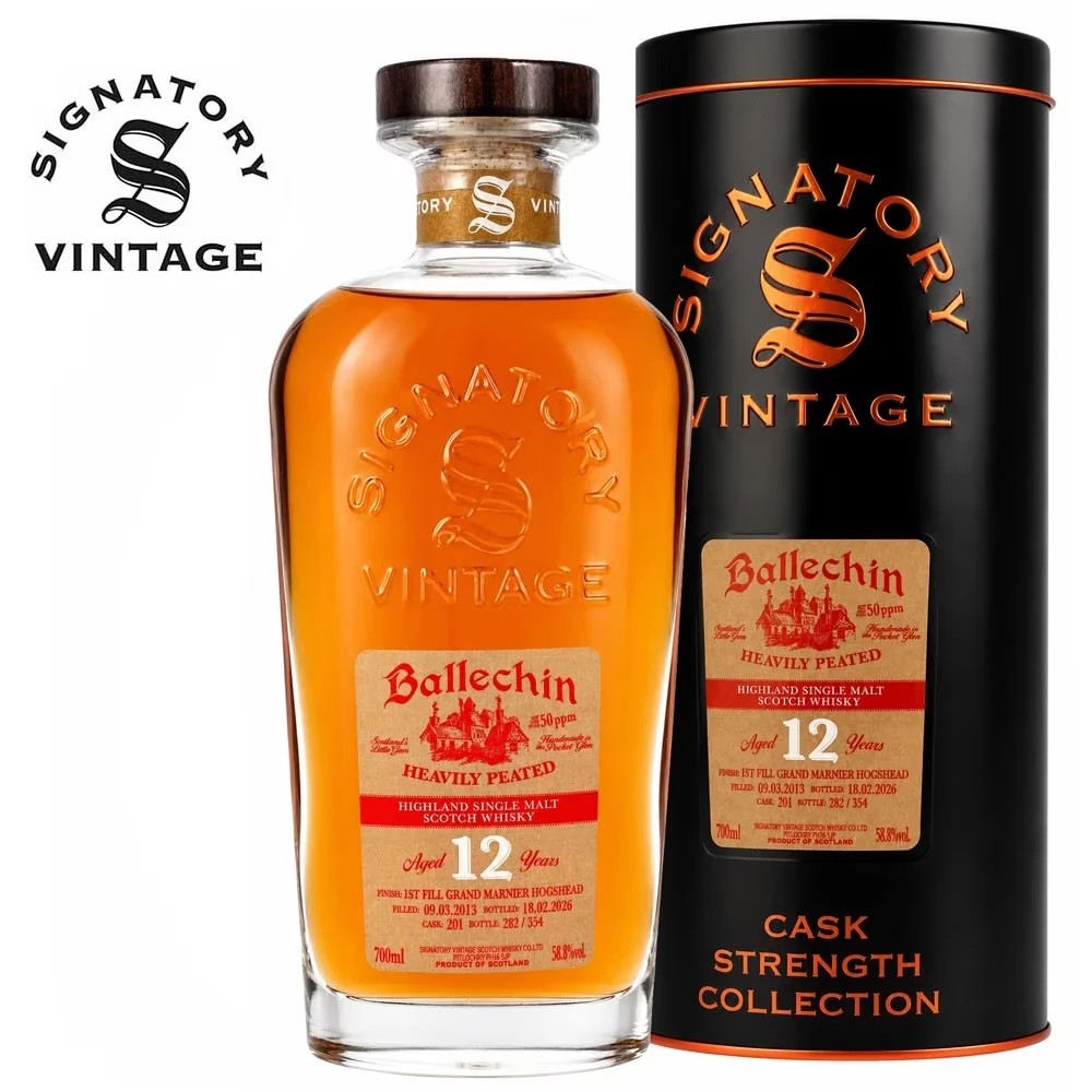 Ballechin 2012 - 12 Jahre Signatory - 1st Fill Grand Marnier Cask