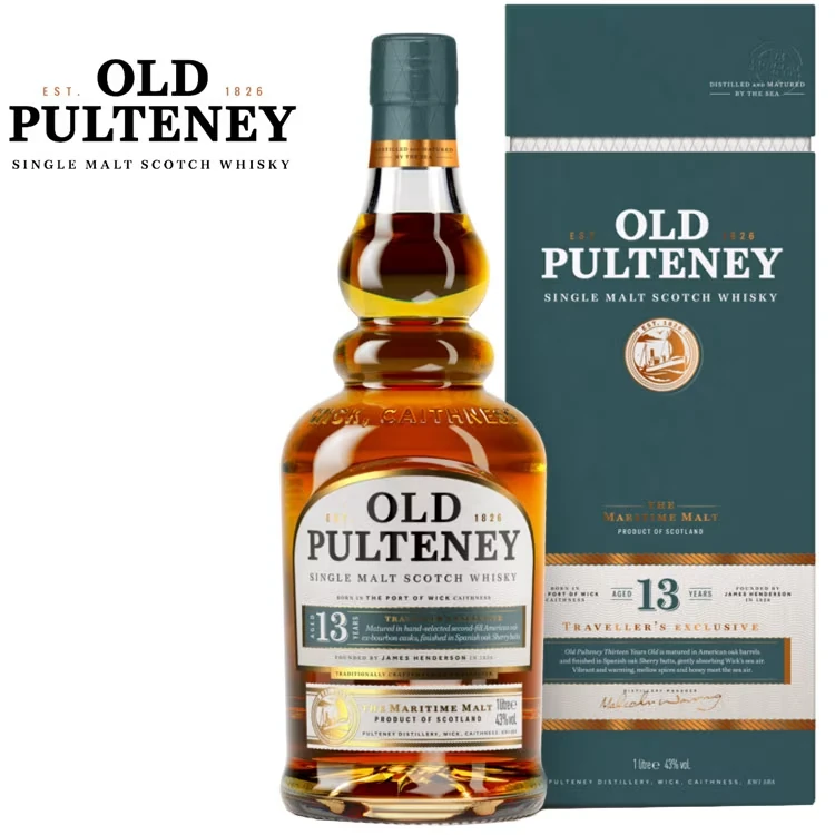 Old Pulteney 13 Jahre Single Malt Whisky mit Box