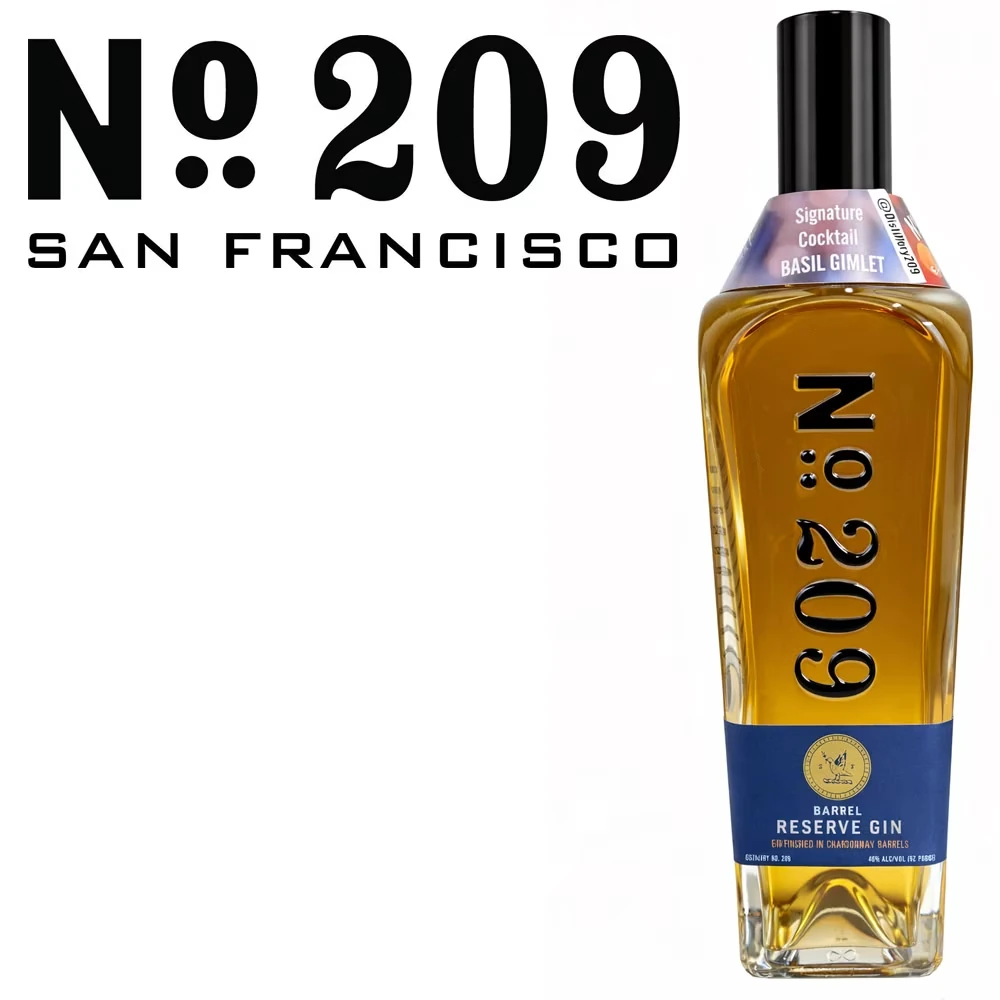 Gin, Flasche, Nr.209, Zitrus, Basil Gimlet