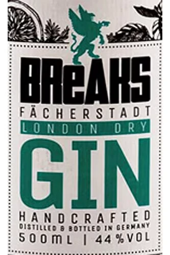 Breaks Premium Dry Gin - Etikett