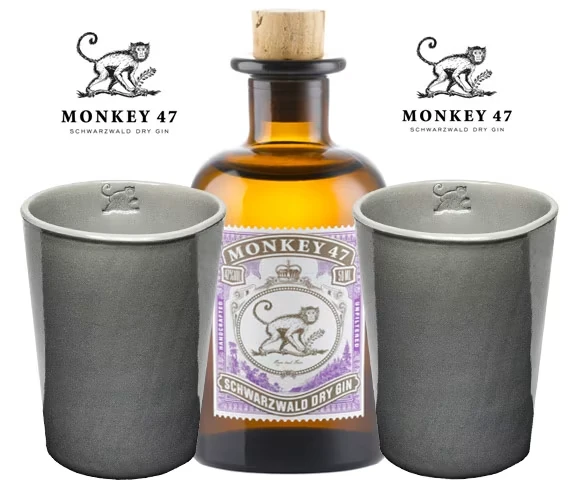 Monkey 47 Gin & 2 Tonbecher