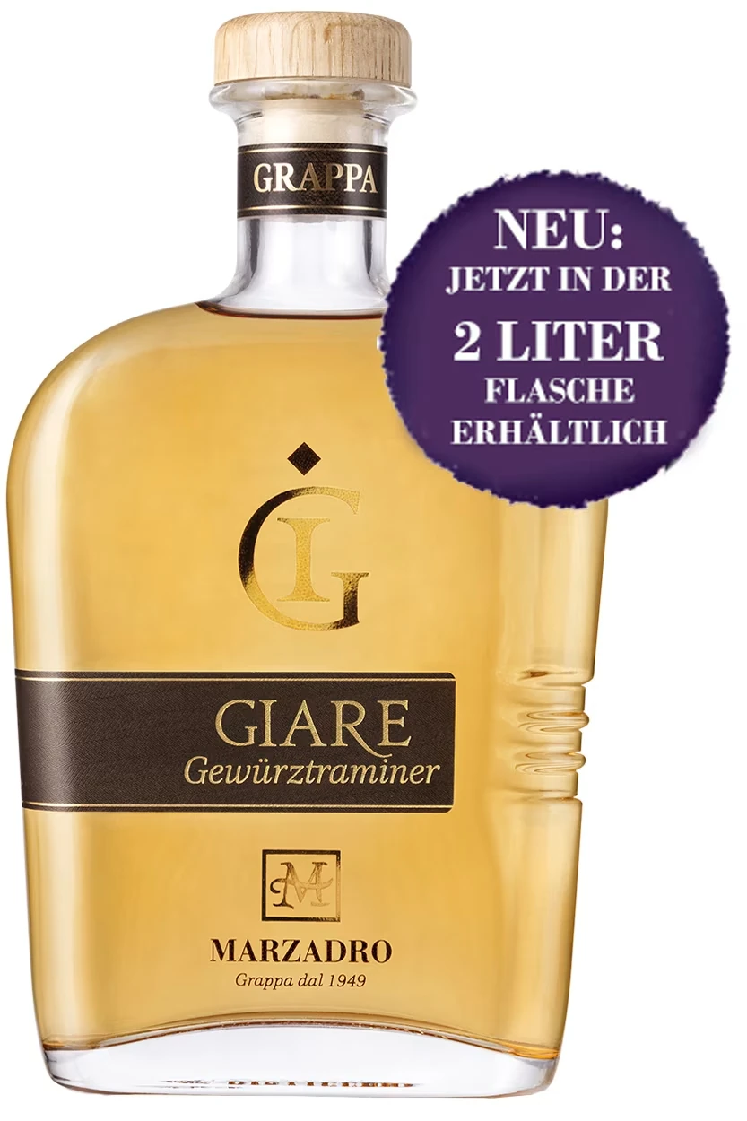 Marzadro Le Giare Gewürztraminer Grappa - 2 Liter