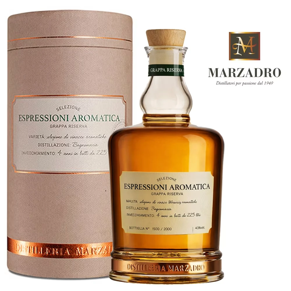 Whiskey, Grappa, Glass bottle, Brown liquid, Label text
