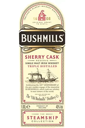 Bushmills Steamship Edition - Etikett
