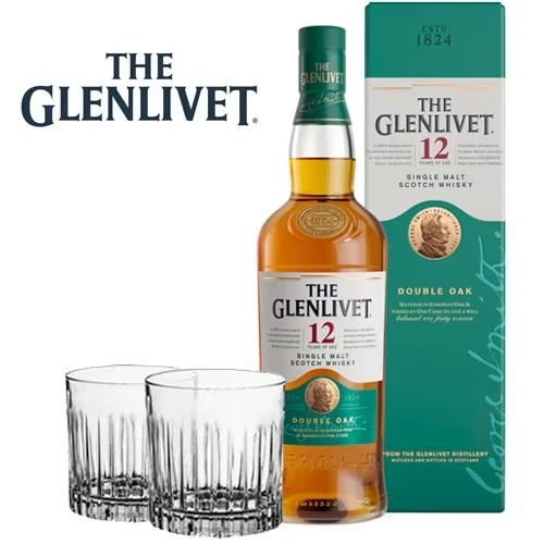 Glenlivet 12 Jahre & 2 x Glenlivet Tumbler