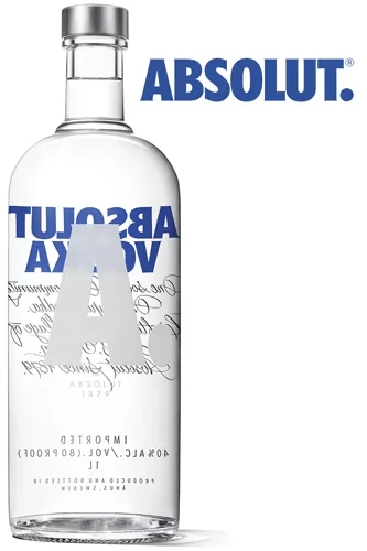 Absolut Blue 1 Liter Vodka Rückseite