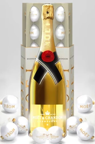 Moët & Chandon Golden Light Up 1,5 Liter & 8 Christbaumkugeln