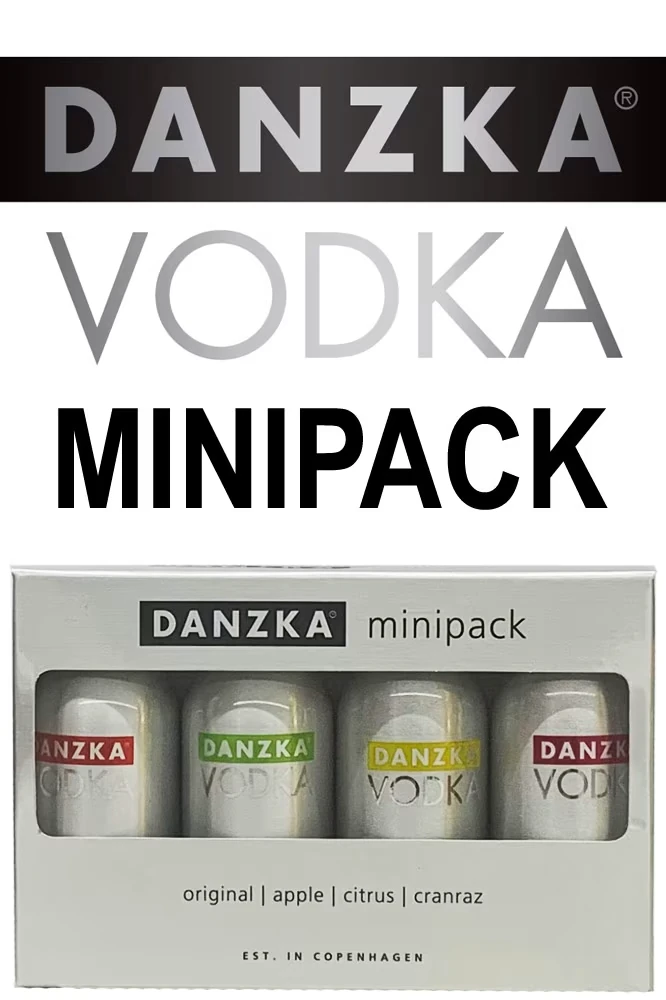Danzka Vodka Minipack - 4  x 5 cl
