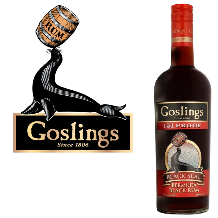 Goslings Black Seal Rum 151 Proof,Alkohol, Bier, Getränk, Roter Wein