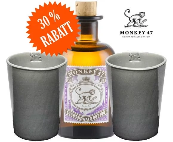 Monkey 47 Gin & 2 Tonbecher - Rabatt