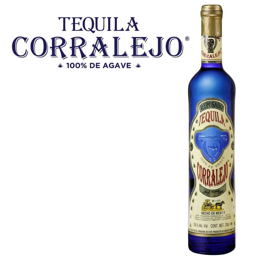 Reposado-Tequila, Agavenspirituose, Blaue Glasflasche, 100 % Agave, 700-ml-Flasche, Tequila, Reposado, Agavenbrand, Blaue Glasflasche, 100 % Agave