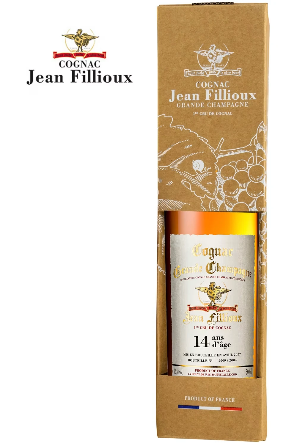 Jean Fillioux 16 Jahre Grande Champagne Cognac in Box