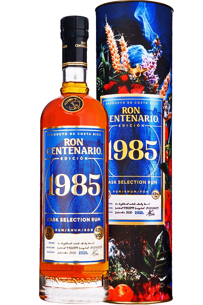 Ron Centenario 1985 Rum mit Geschenktube