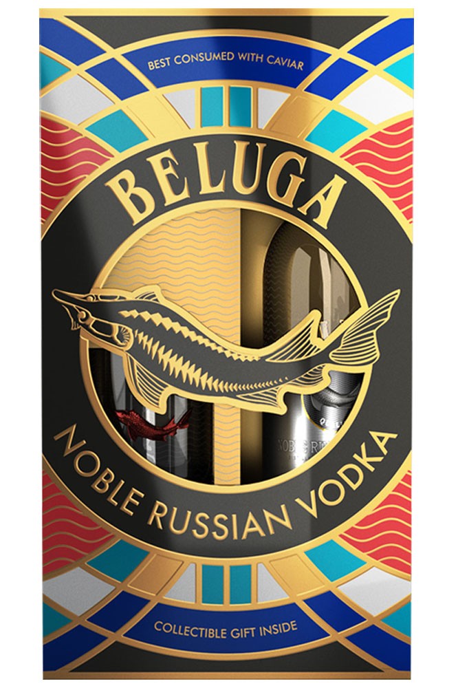 Beluga Noble Vodka Coloured Fish Geschenkset