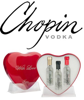 Chopin Herz Vodka Geschenkset - 3 x 50 ml Miniatur