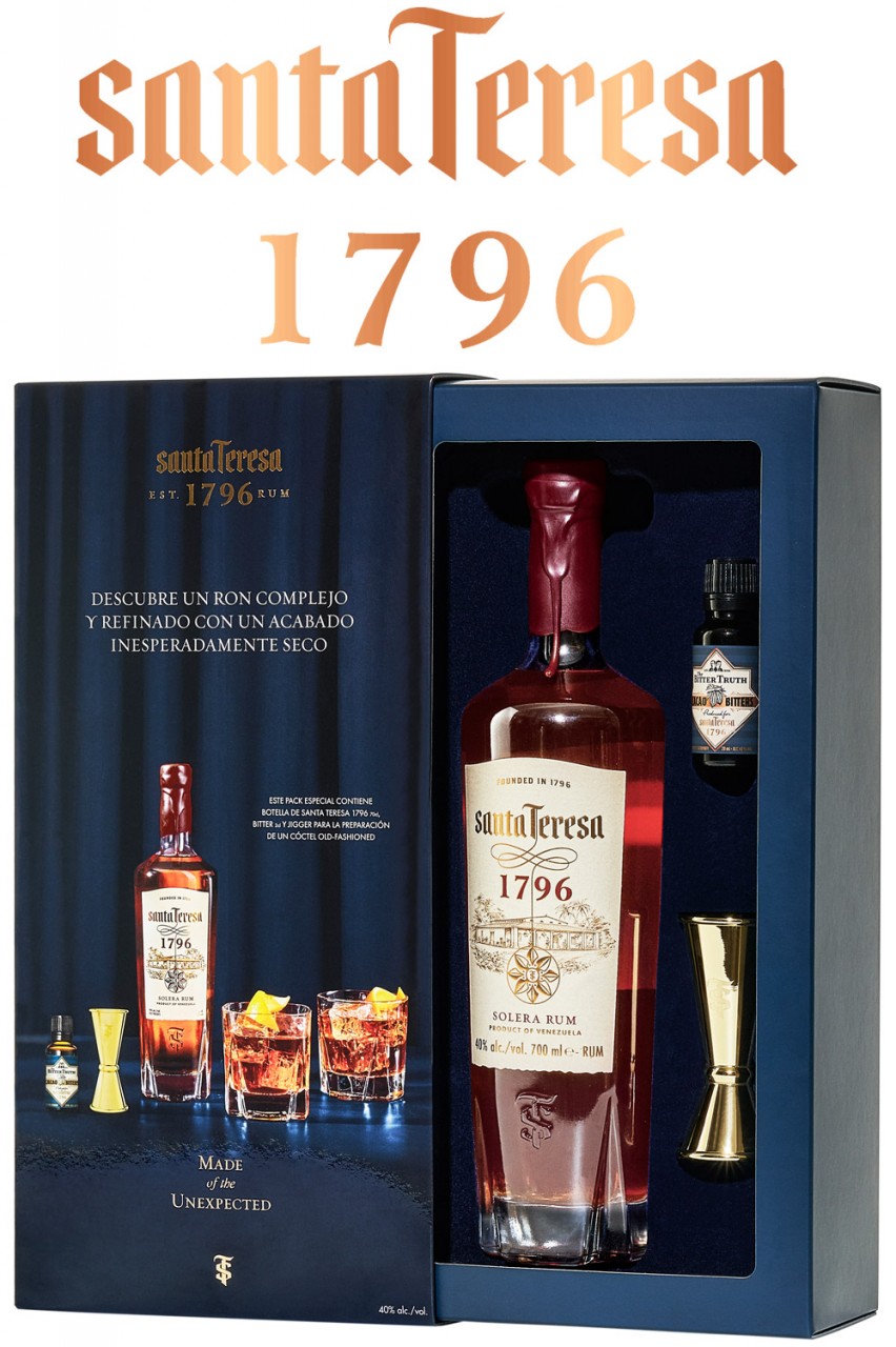 Santa Teresa 1796 Rum Old Fashined Set