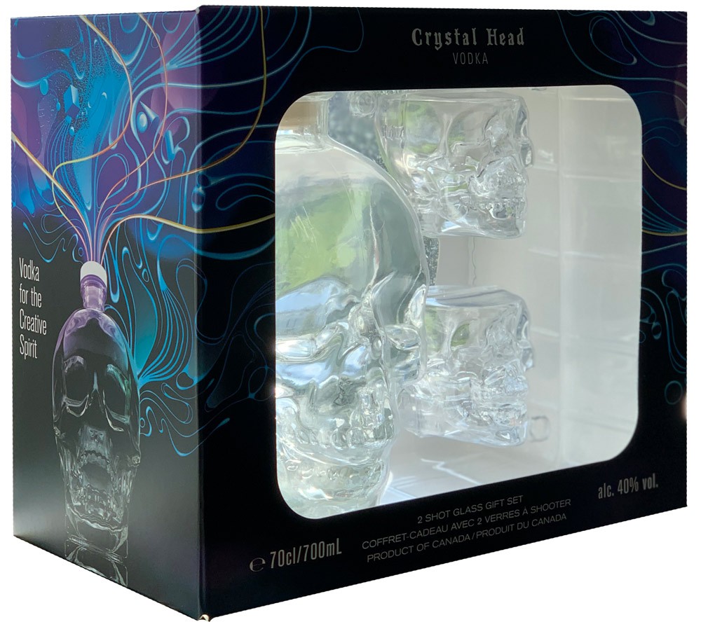 Crystal Head Geschenkset & 2 original Gläser