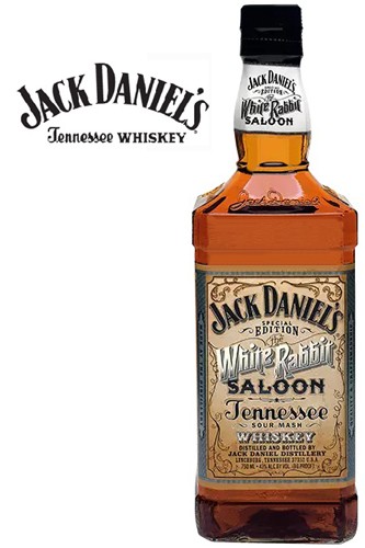 Offiziell Lizenzierte Produkt Jack Daniels Gürtelschnalle Silber White Rabbit Saloon Design