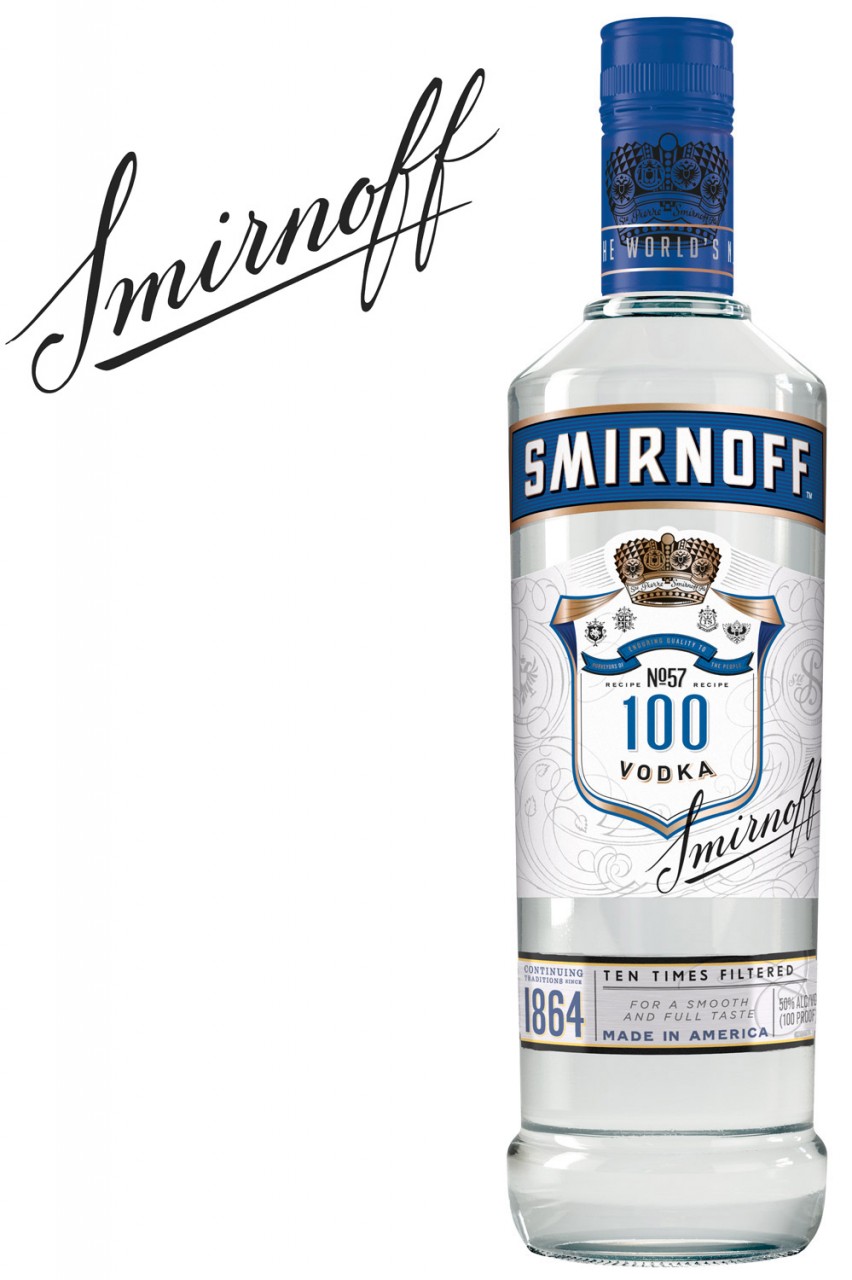 Smirnoff 50% Vol. Vodka - Etikett