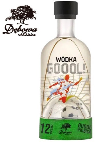 Debowa Polska Vodka mit Fussball