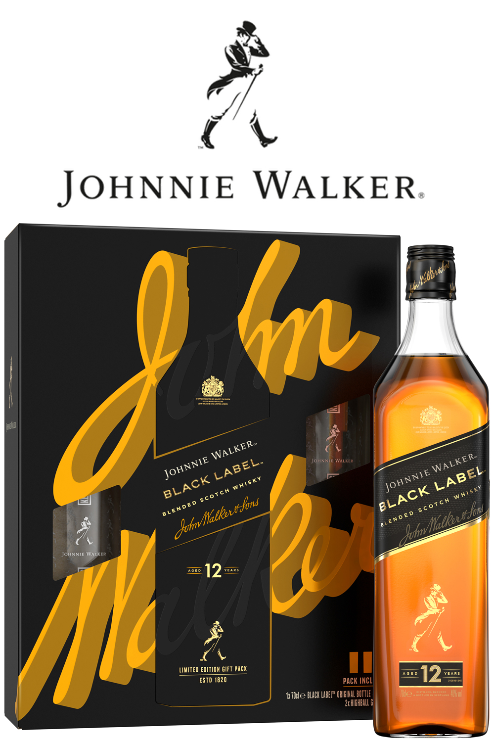 Optimaal Specialiseren dividend Johnnie Walker 12 Jahre - Black Label Geschenkset - Vodka Haus