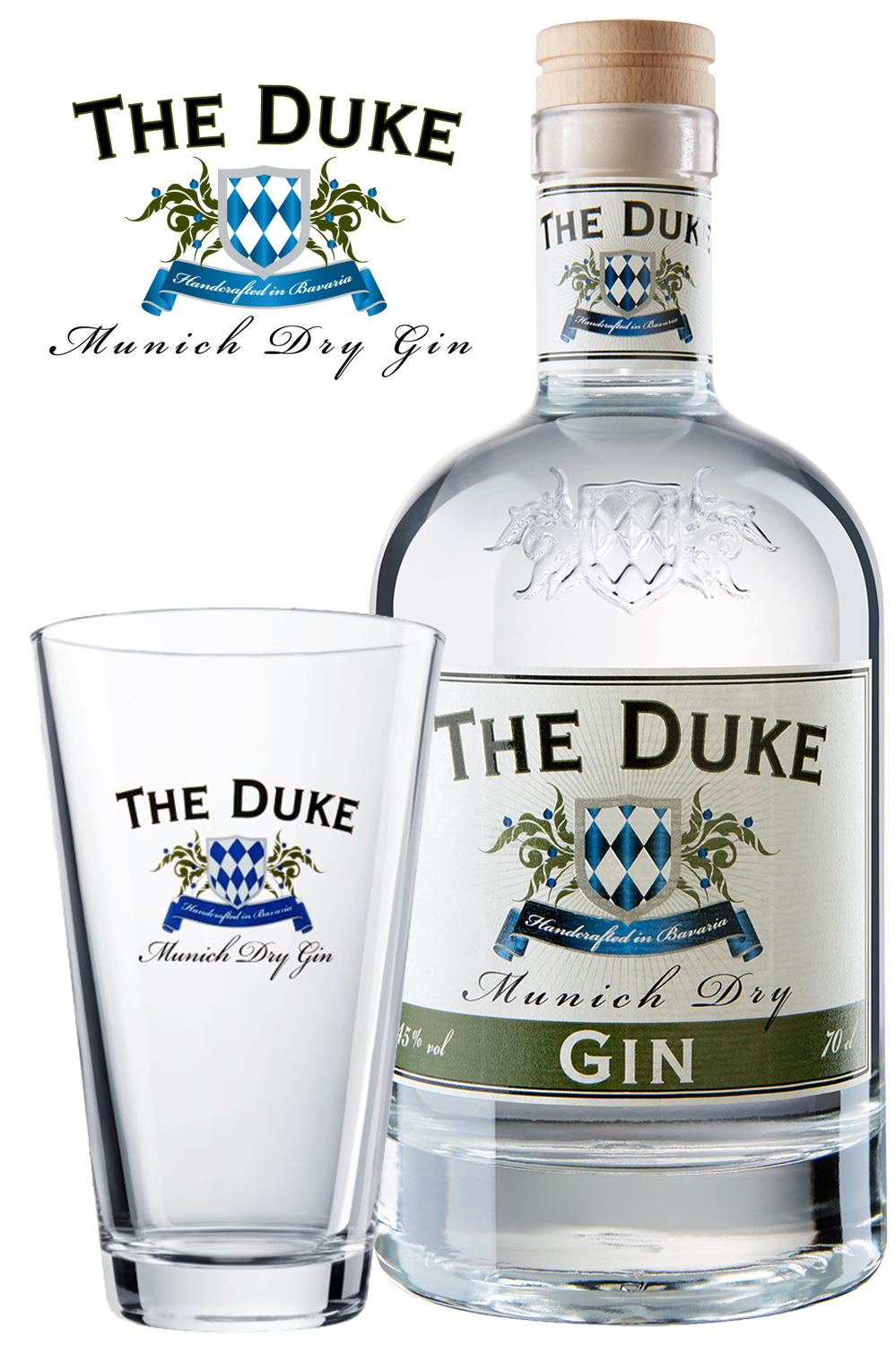The Duke Munich Dry Gin mit Longdrink Glas - Vodka Haus