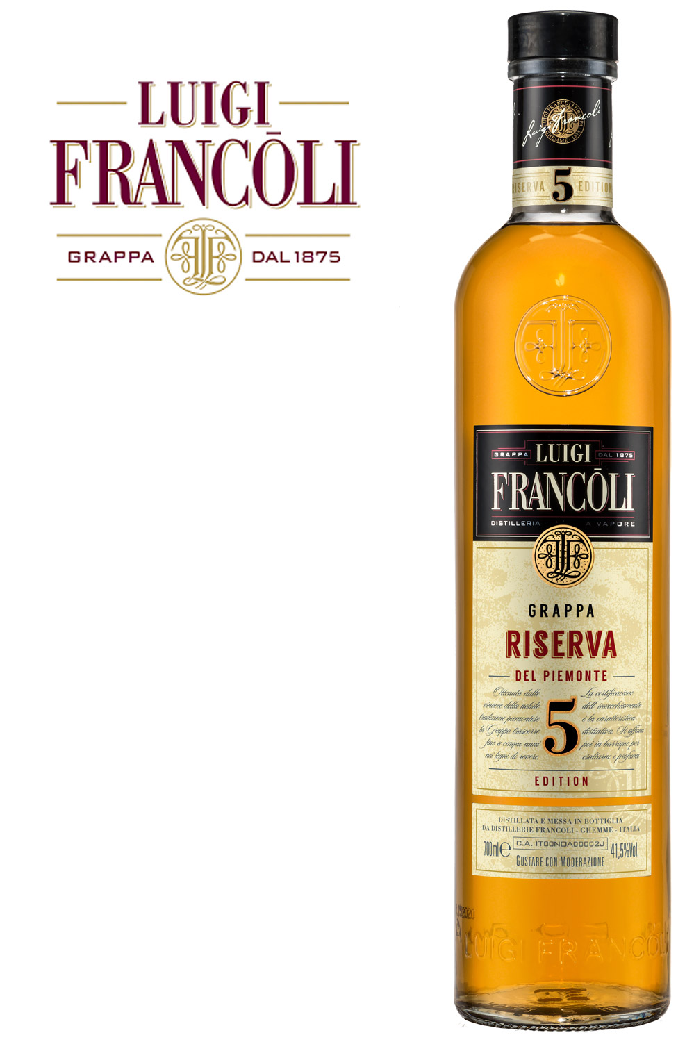 Luigi Francoli Grappa Riserva 5. Edition - Vodka Haus